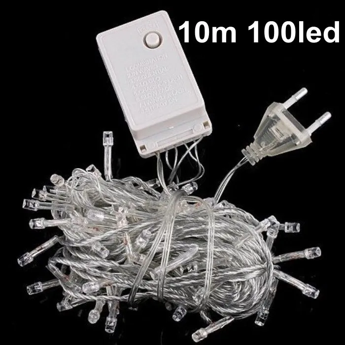 Holiday Sale Outdoor 10m 100 LED string 8 Colors choice Red/green/RGB Fairy Lights Waterproof Party Christmas Garden lights | Лампы и