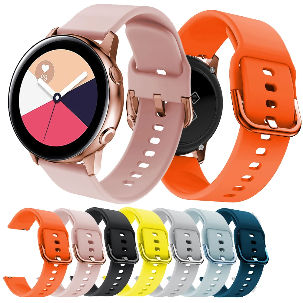 Ремешок силиконовый для смарт-часов Galaxy watch active оригинальный спортивный сменный