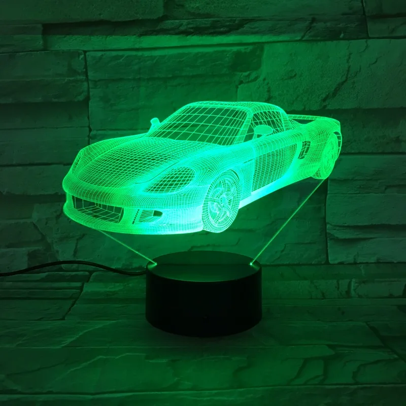 VCity гоночный автомобиль F1 3D лампа Ночной светильник LED многоцветная вспышкой