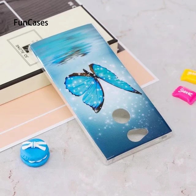 Мягкий ТПУ светящийся чехол для sony Xperia XA2 мультяшный силиконовый тонкий защитный
