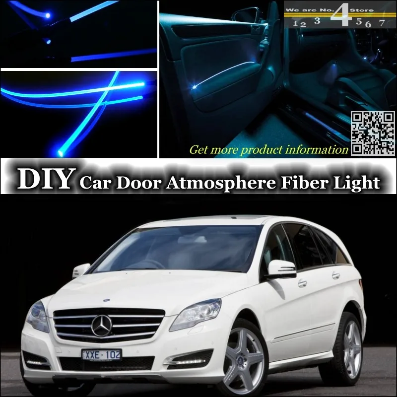 

Для Mercedes Benz R-Class 2005 ~ 2016, комнатный светильник, тюнинг атмосферы, волоконно-оптический ленточный светильник, подсветка панели двери s