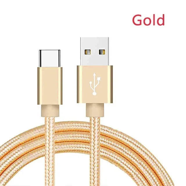Gold Кабель usb type-C для samsung S10 huawei, кабель для быстрой зарядки USB C, кабель для USB-C данных, шнур для зарядки Xiaomi Macbook type-C - Цвет: Gold