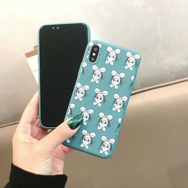 Мультяшная милая кукла-клоун синий чехол для iPhone X XR XS Max 6 S 7 8 Plus матовый мягкий