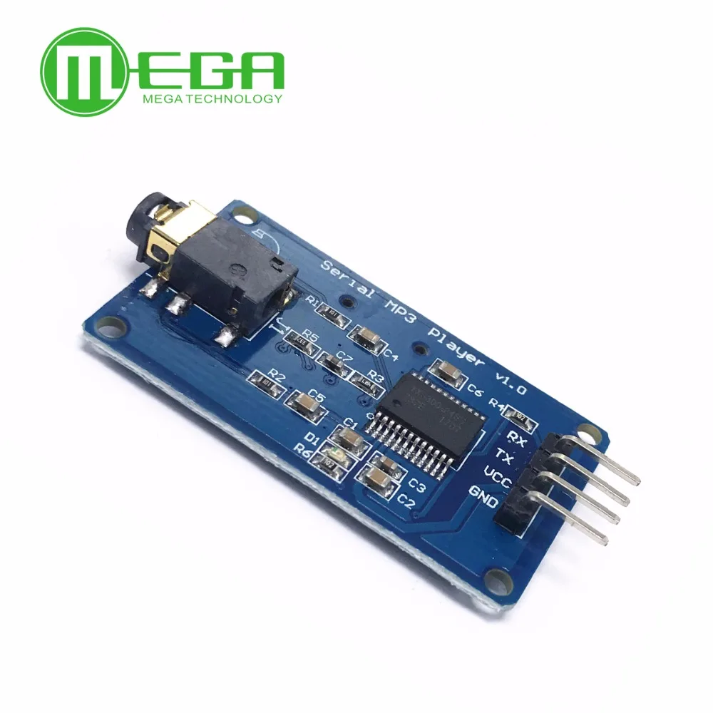 Последовательный MP3 музыкальный плеер YX6300 YX5300 UART, модуль AVR/ARM/PIC для arduino, 1 шт.