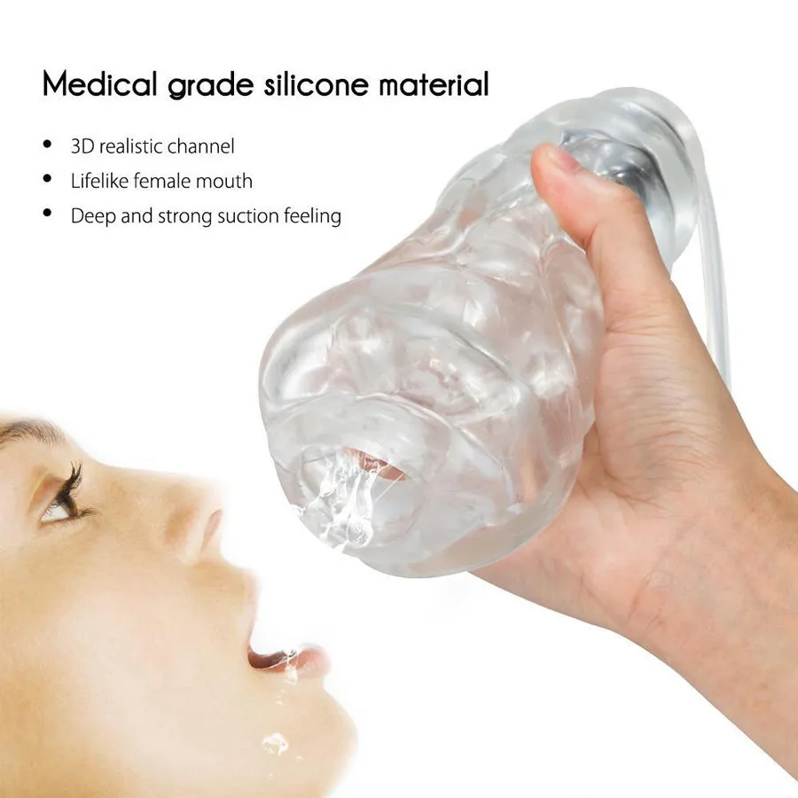 Blowjob Sex Toys For Men Suck Vibrating Oral Toy Silicone Electric Male Masturbator Products Masturbador shop | Красота и здоровье