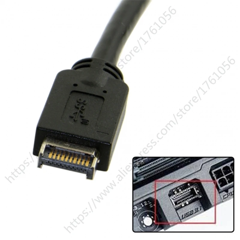 0 4 м USB 3 1 Разъем передней панели для USB-C типа C Женский удлинитель 40 см с винт