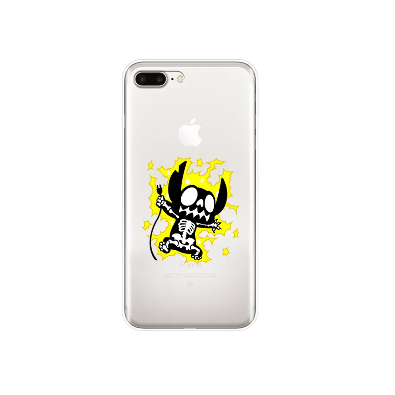 Силиконовый мягкий ТПУ чехол для телефона Disneys Stitch для Apple iPhone X XR XS MAX 7 8 7plus 6 6S Plus 5 5S SE