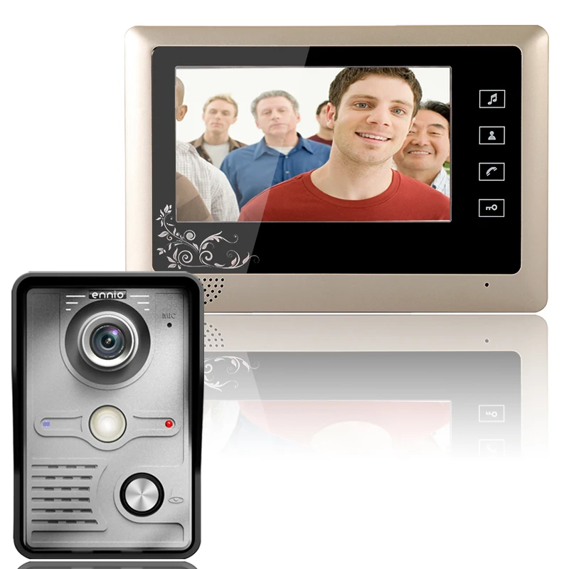 Free Shipping!   7 Inch Video Door Phone Doorbell Intercom System  Kit 1-Camera 1-Monitor Night Vision