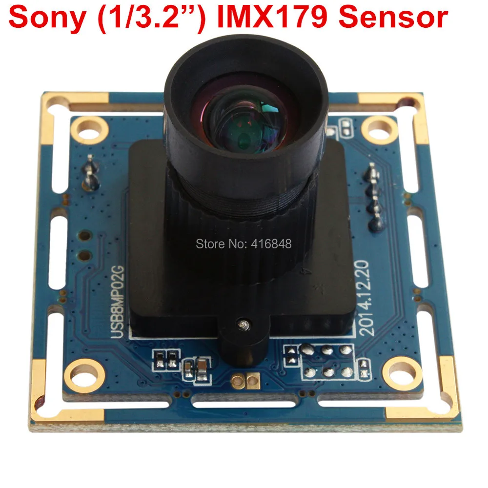 8MP MJPEG 3264X2448 датчик высокой четкости Sony IMX179 высокоскоростной USB2.0 75 градусов