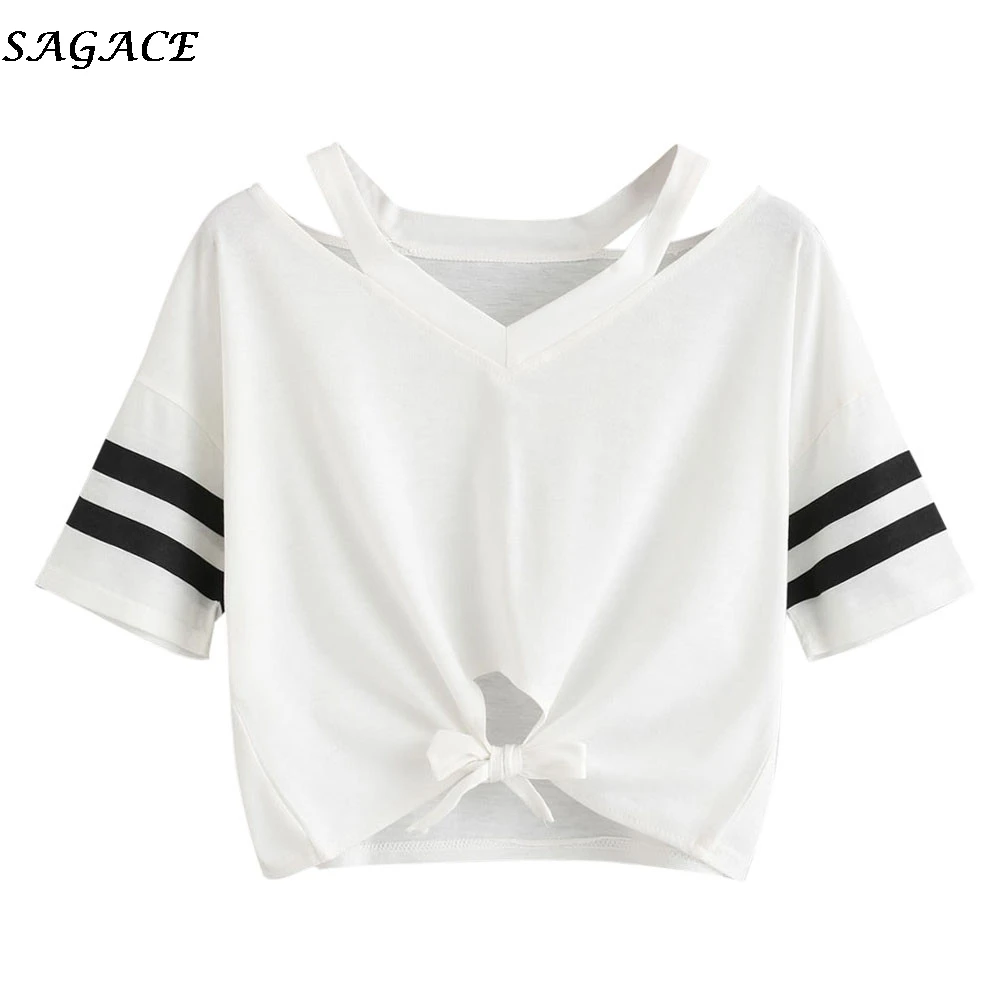 Женская футболка SAGACEFashion летняя с коротким рукавом и принтом футболки для