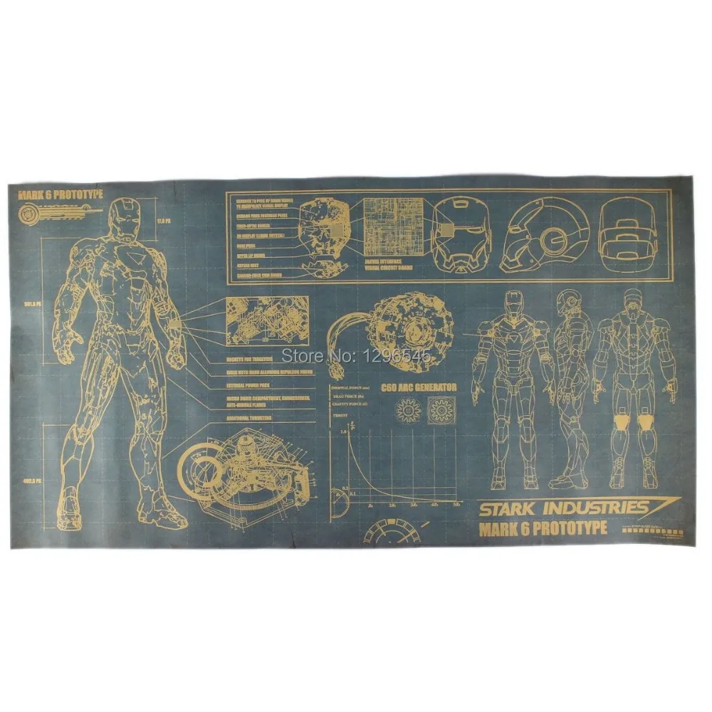 Винтажном стиле бумага искусства железа человек чертежей афиша подарки