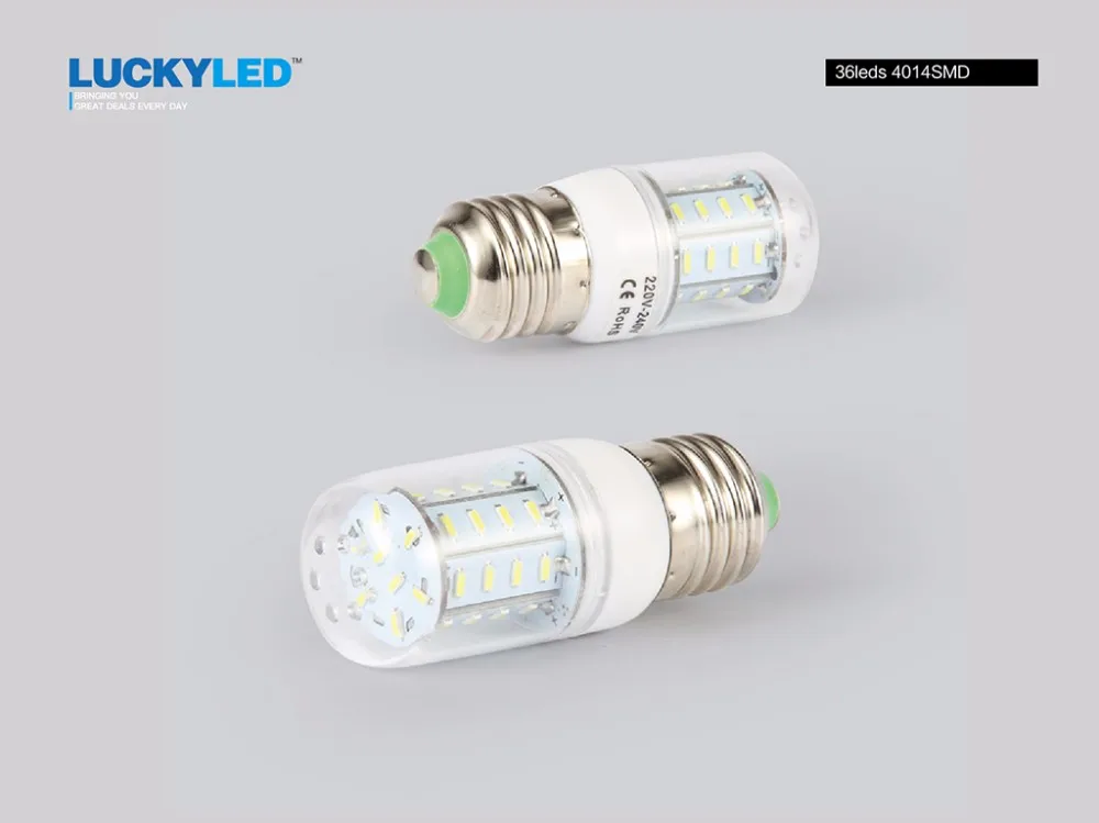 LUCKYLED светодиодный кукурузный светильник лампочка E27 светодиодный светильник 220V SMD4014 36 56 72 96 138 светодиодный s 360 угол люстра Свеча светильник ing лампада светодиодный