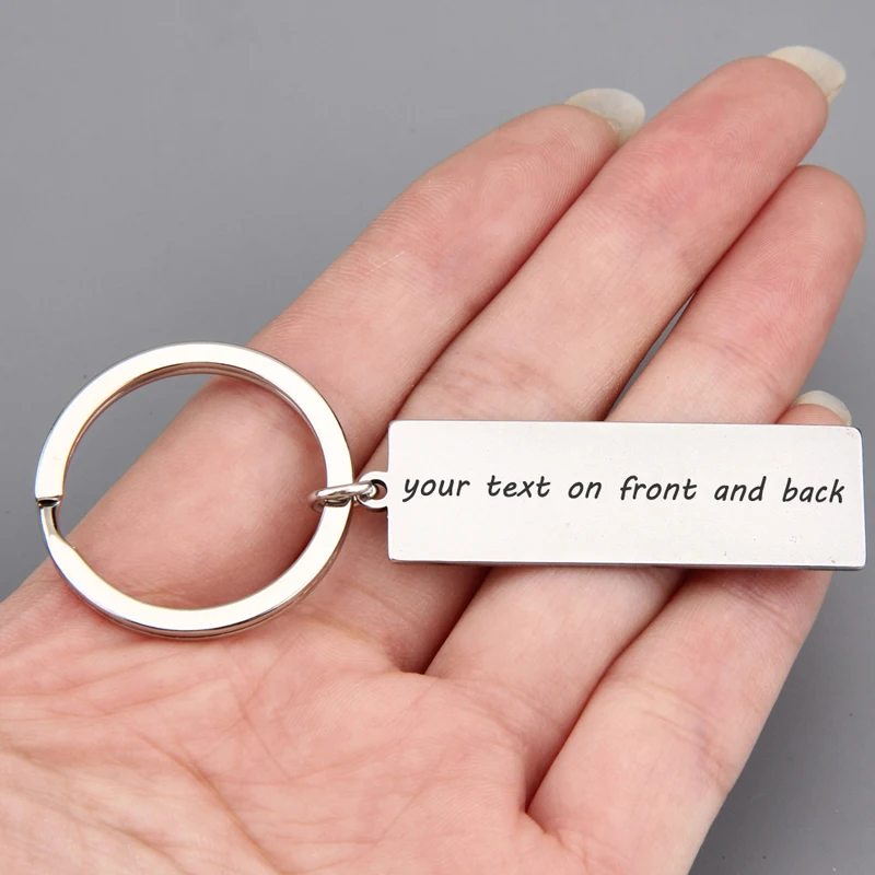 Двойной брелок с гравировкой высококачественный держатель для ключей имя данные