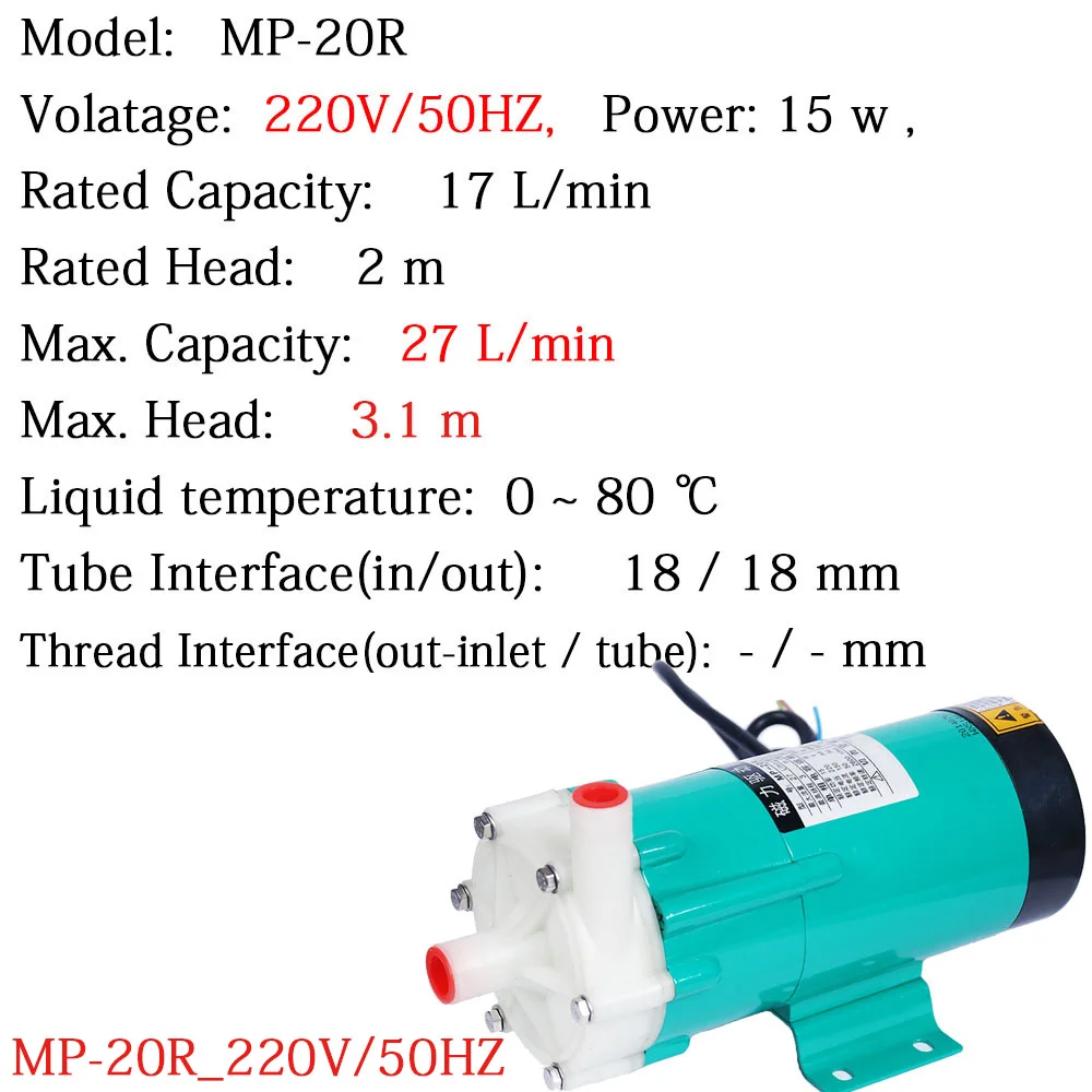 Центробежный водяной насос MP 20R 220 В 50 Гц высококачественный распылитель для