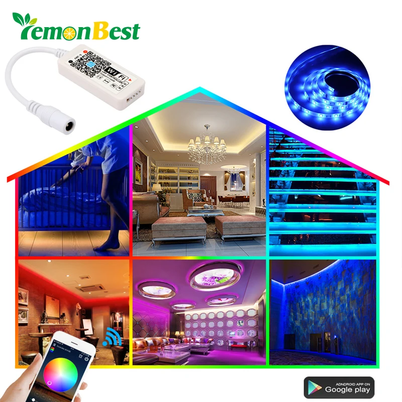 Светодиодный смарт-контроллер Lemonbest с Wi-Fi контроллер для светодиодных лент RGB