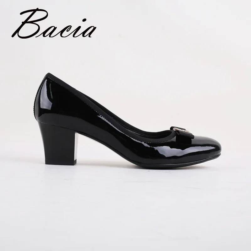 Bacia/2017 модные классические туфли-лодочки из лакированной кожи высокого качества