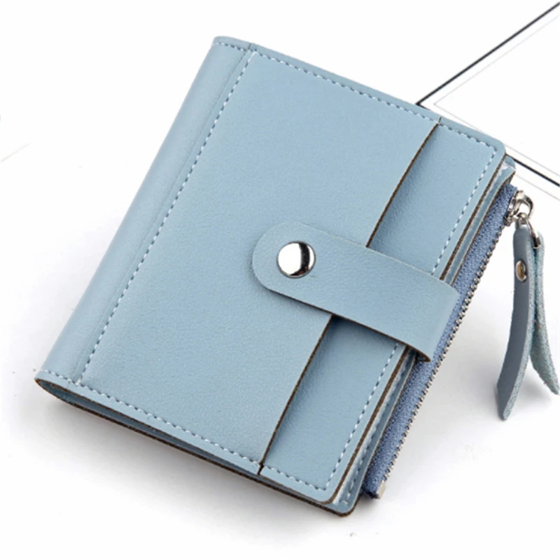 Small Purse Lady Short Wallet Snap Fastener Zipper Female Clutch Multifunctional Women Coin For Credit Card Holder | Багаж и сумки