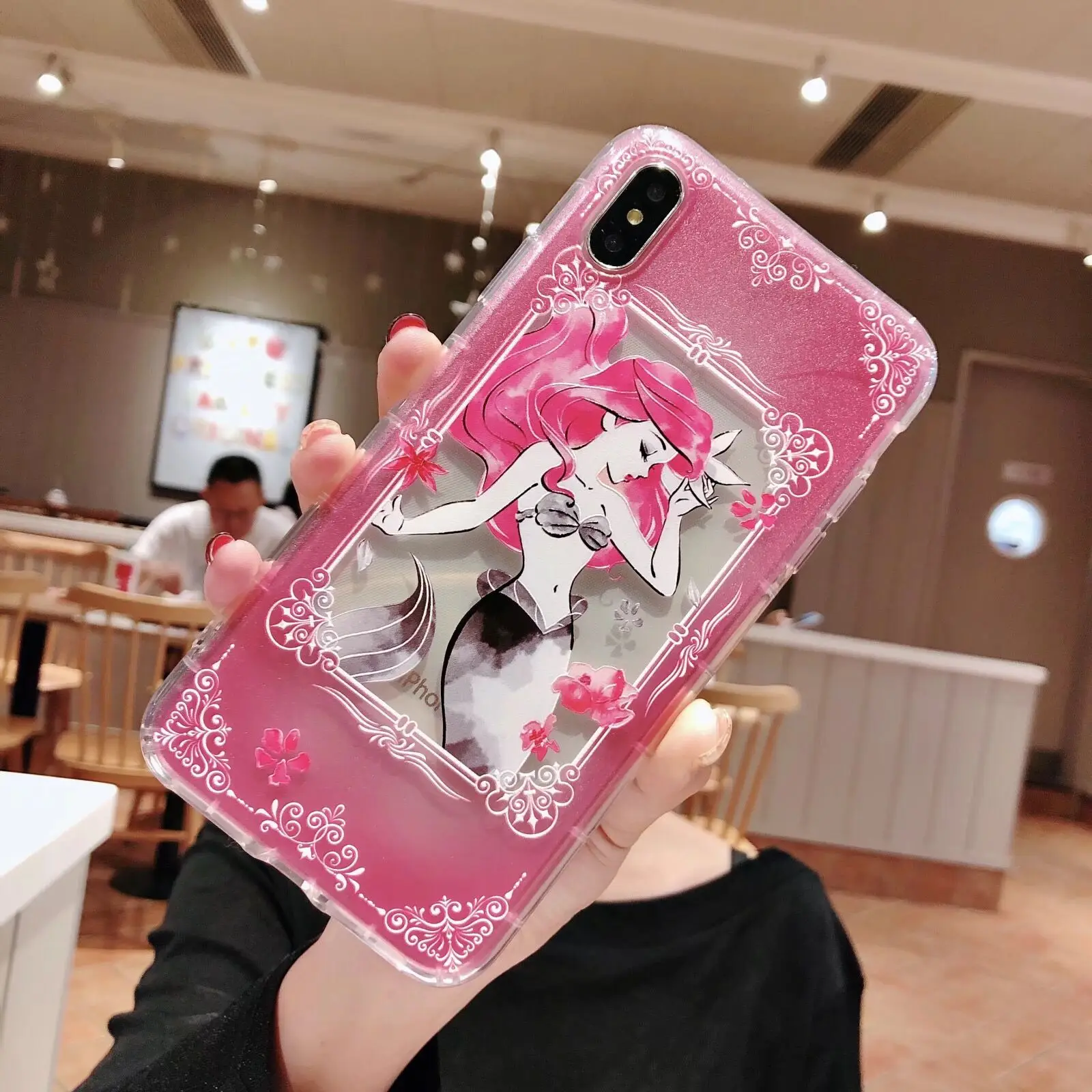 Мягкий силиконовый чехол для iphone Xs MAX Xr X 6 6splus 8 7 plus телефона Белоснежка Русалочка |