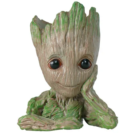 baby groot pot Креативный маленький горшок для бассейна бонсай горшок ПВХ pokemon цветочные горшки модные мини Ландшафтные горшки для суккулентов зеленый горшок для растений - Цвет: baby groot pot