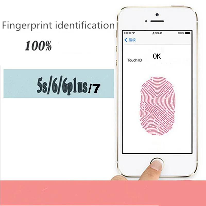 Для Apple iphone 5s/SE наклейка на кнопку домой с распознаванием отпечатков пальцев