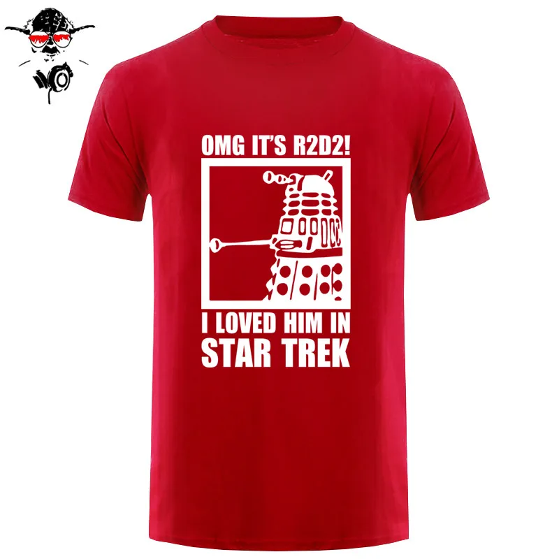 Новая летняя забавная футболка OMG It's R2D2 далек Звездные войны Dr Who Trek хлопковая футболка для мужчин - Цвет: 4