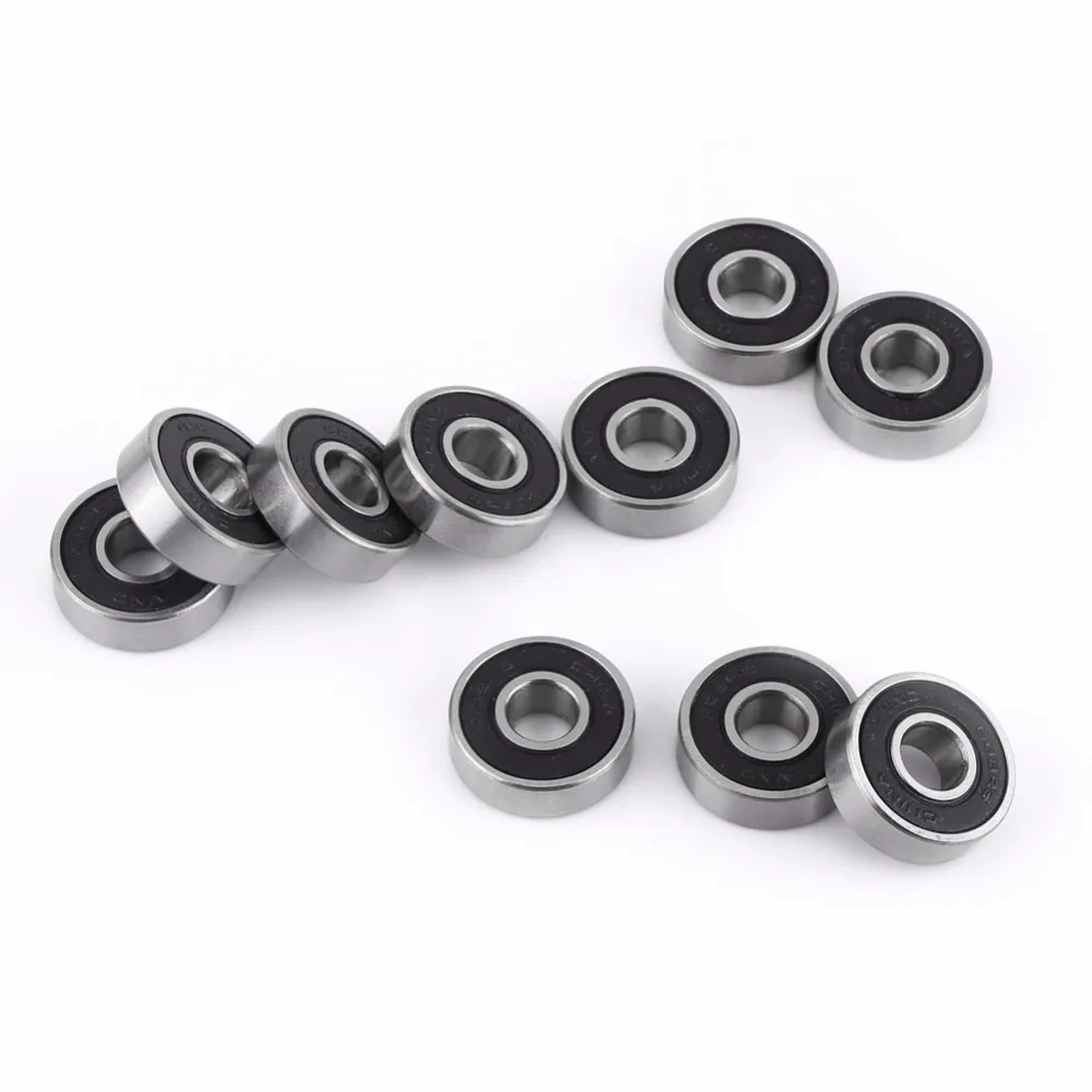 10 шт. 608 2RS упорные шариковые подшипники ABEC 5 8X22X7mm шарикоподшипники для скейтборда