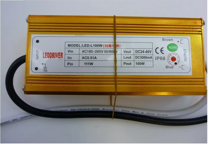 3pcs/lot 3000mA 3A Constant Current Source LED Driver 100W 10 series 10  parallel  fedex free fast shipping