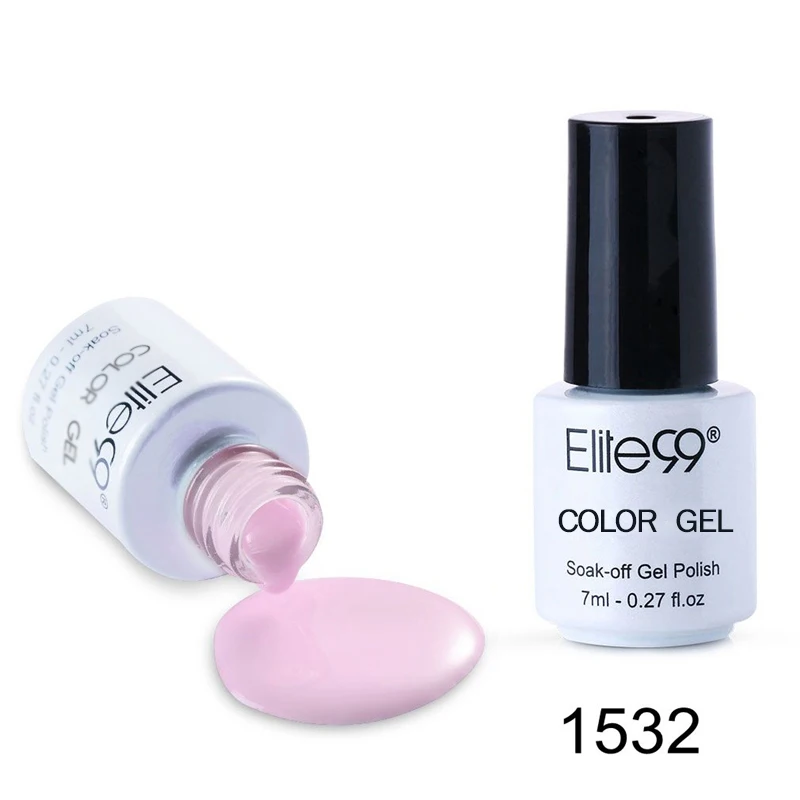 G1532 Light Pink Elite99 7 мл УФ чистый цвет серия Гель-лак для Ногтей Стойкий Гель-лак для ногтей Vernis полуперманентный гель-праймер для ногтей Лаки - Цвет: G1532 Light Pink
