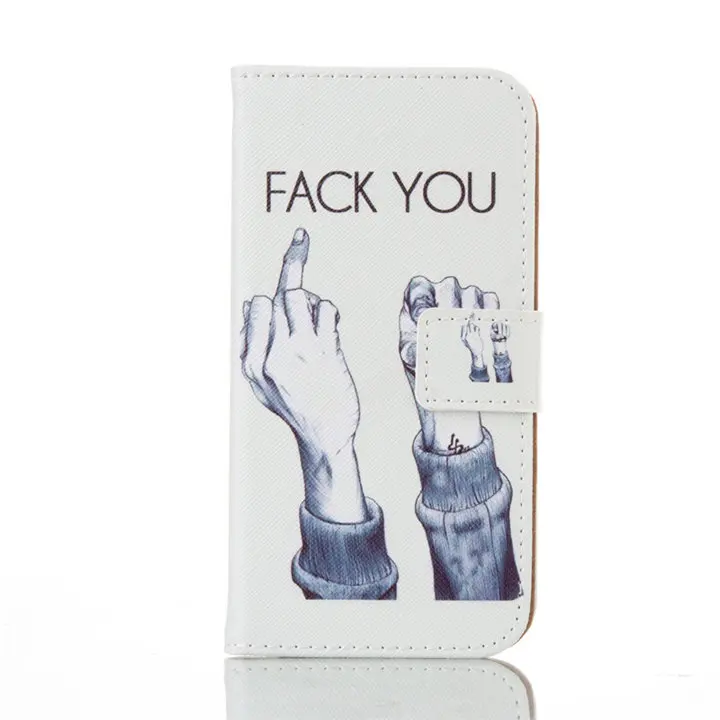 Fack You Чехол-книжка для телефона в стиле ретро для samsung Galaxy j3, j5 Prime, J2 Pro, Xcover4, A750, Note 8, 9, j120, кожаный чехол-бумажник для карт D07Z - Цвет: Fack You