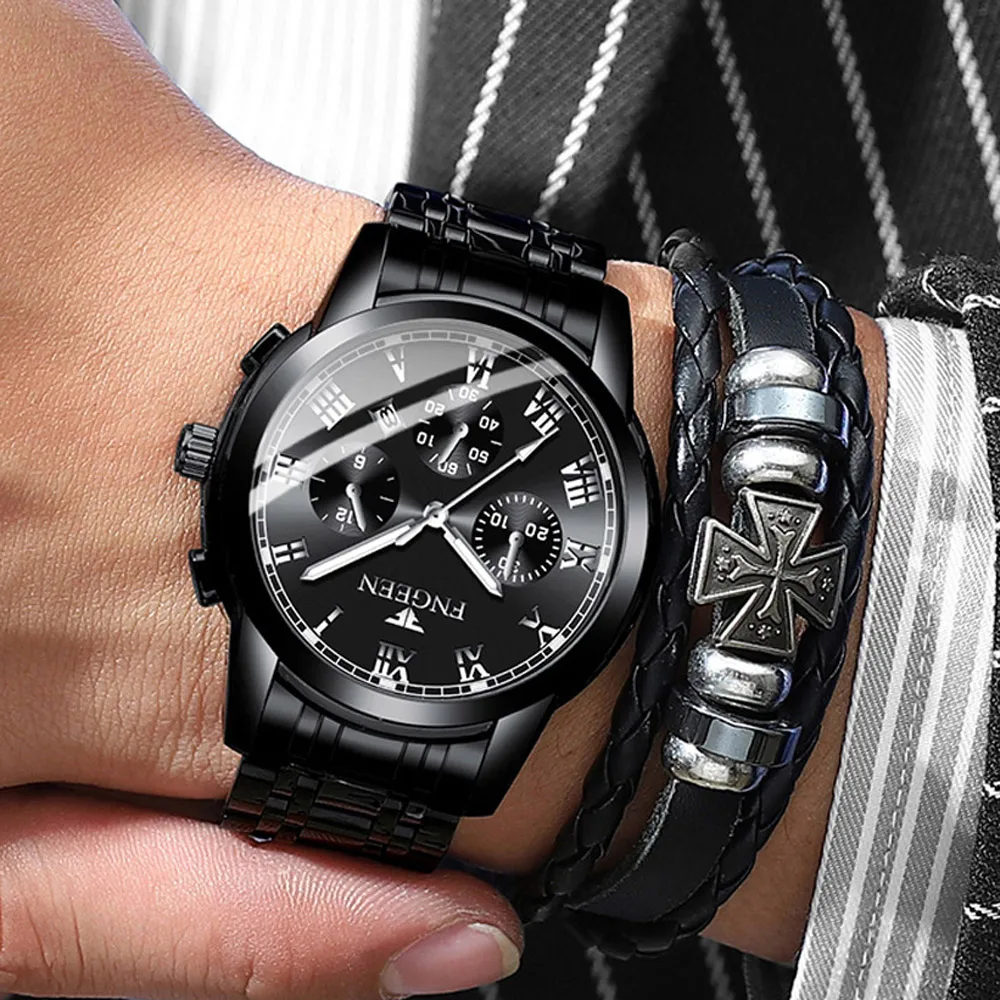 FNGEEN Relojes Hombre часы мужские модные спортивные кварцевые наручные Роскошные деловые