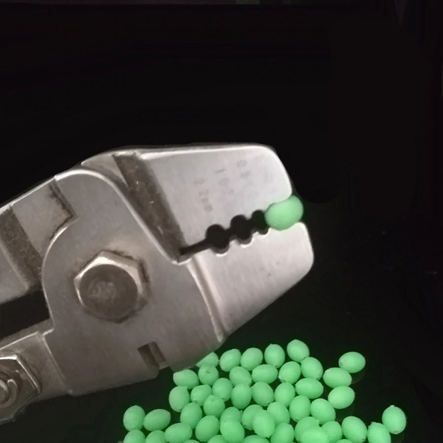 200 шт./лот зеленые светящиеся бусины большие мягкие резиновые овальные бобы для