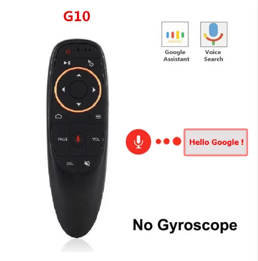 G10 Air Mouse G10 S голосового Air Мышь 2,4 ГГц Беспроводной микрофон дистанционного Управление ИК-обучения 6-осевой гироскоп для ПК Android умные ТВ коробка PK G20 - Цвет: G10 Air Mouse