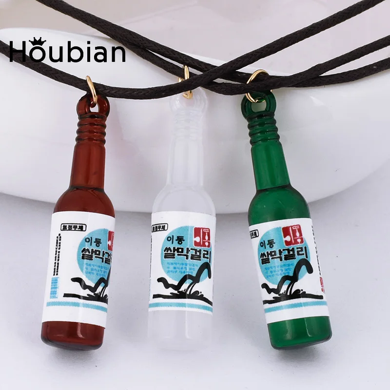 Houbian Новый бутылка пива короткие Цепочки и ожерелья Творческий узкого места цепи