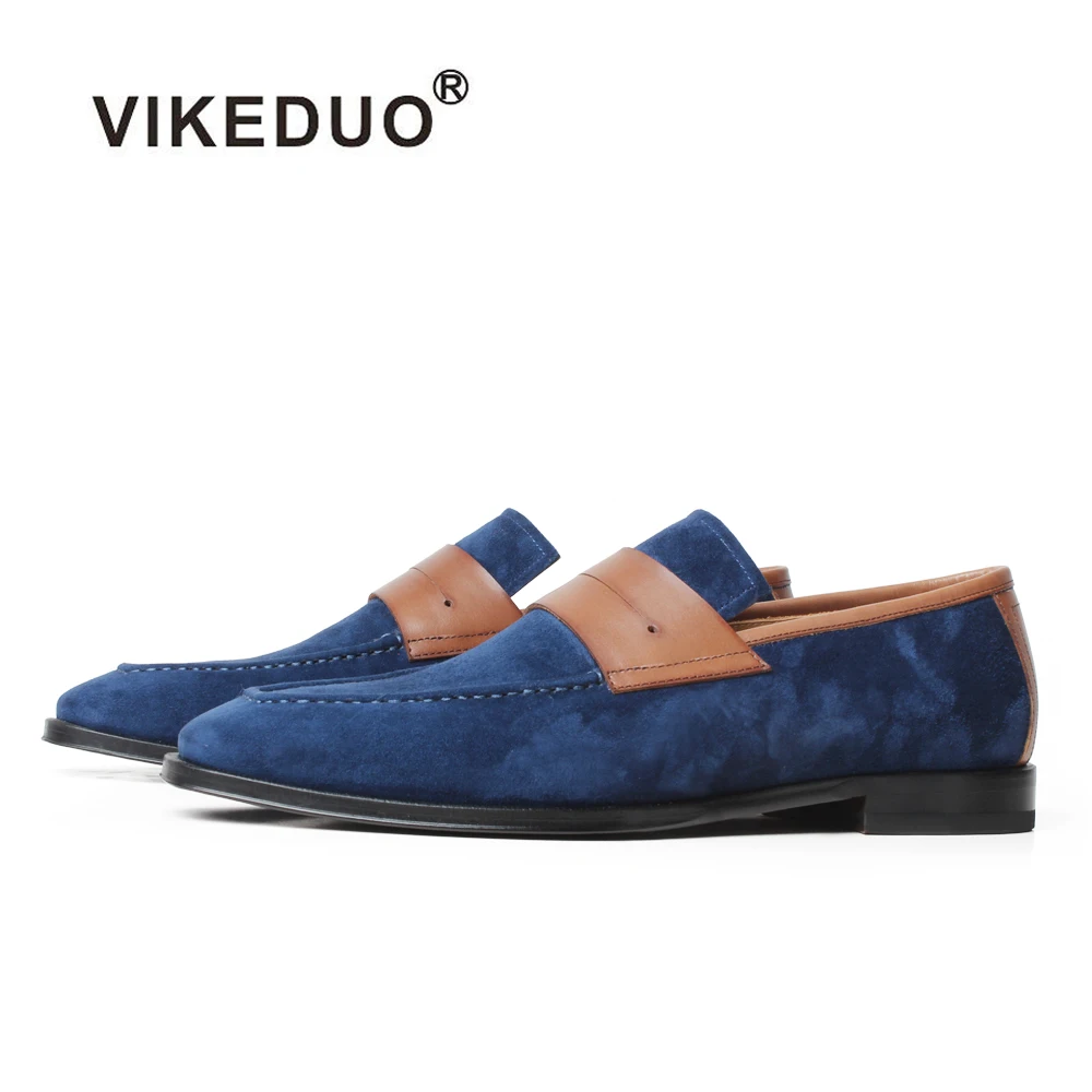 VIKEDUO 2020 новые летние мужские лоферы обувь из коровьей замши для мужчин