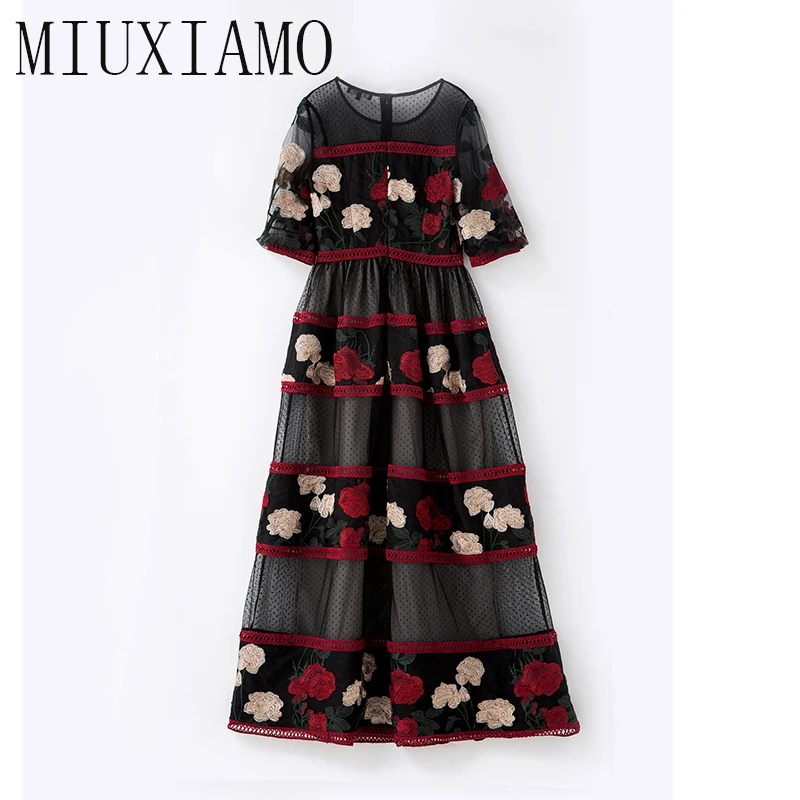 Женское Повседневное платье макси Элегантное Длинное Платье с круглым вырезом