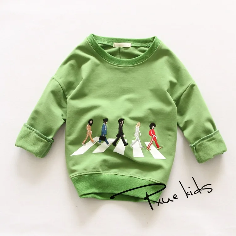 2016 New Design Cartoon embroidery Kids Boys girls Hoodies Sweatshirts autumn spring Children's Clothing 2-7Y 5 color choices | Мать и
