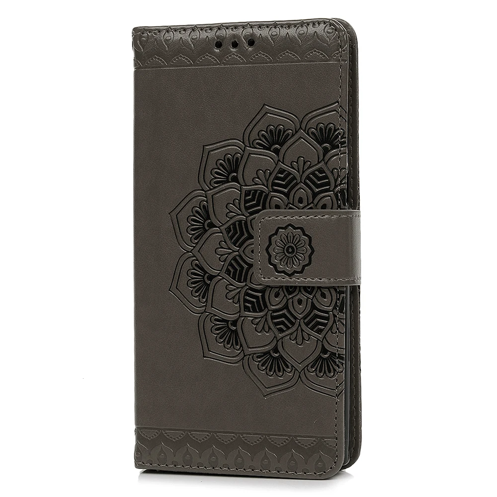 Тиснение кожаный чехол для Sony Xperia L1 XZ Premium флип Бумажник сумка Обложка Капа