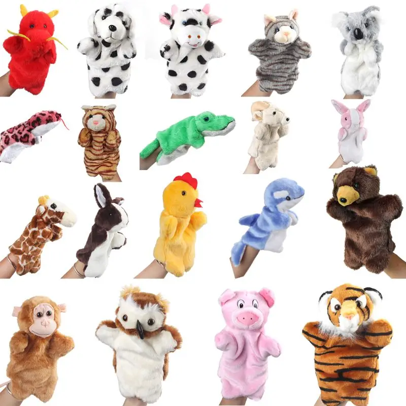 

Cartoon Animal Hand Puppets Baby Boys Girls Storytelling Tool Hands Cloth Cover Doll Kids Early Educational Toys