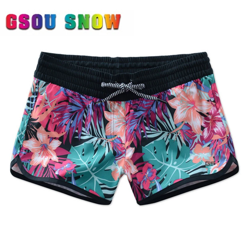 Новые летние шорты для серфинга Стильные пляжные с принтом женские