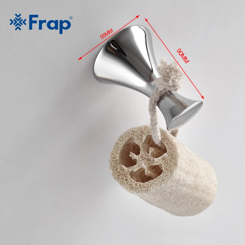 Frap 5 шт. аксессуары для ванной комнаты хромированный крючок халата из цинкового