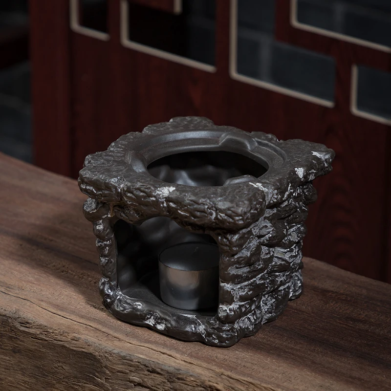 Керамическая грубая керамика в японском стиле Black Zen чайная плита стеклянный