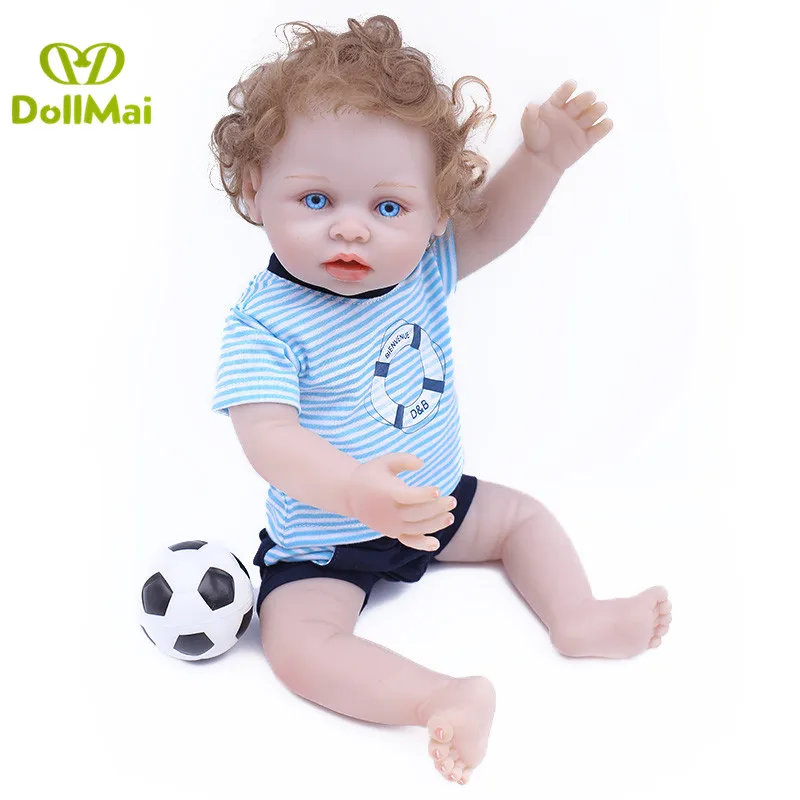 Bebe Boneca Reborn 43 см полностью силиконовый виниловый боди для маленьких мальчиков