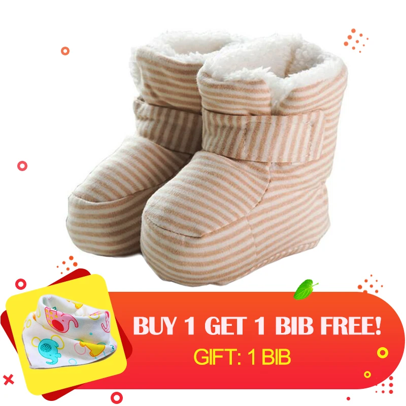 

Warm Cotton Baby Shoes Infants Crochet Knit Fleece Boots Wool Snow Crib Shoes Toddler Boy Girl Winter Booties