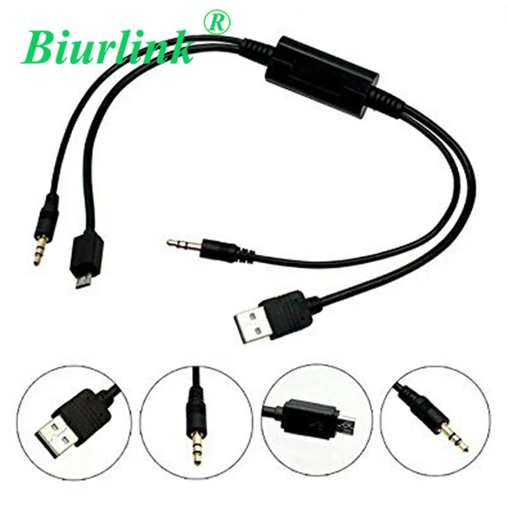 Biurlink USB 3 5 мм аудиоразъем Aux переходник интерфейсный Шнур и микро для телефонов