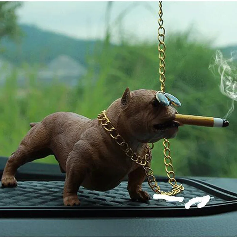 Украшение для автомобиля собаки из смолы бульдог креативный салон модный - Фото №1