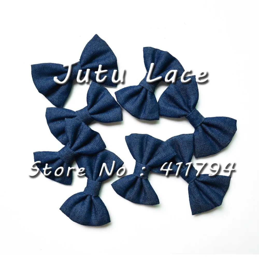 

30 pcs/ lot ,8 cm '' Headbands Denim bow Hair Accessories , bow tie headwear