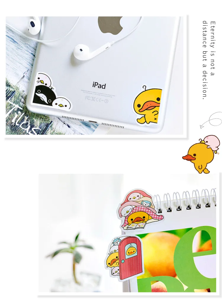 Sticker Popular cute duck yellow memo note Suitscase luggage Laptop Computer Phone Freezer Envelope Bicycle HZ 30 | Игрушки и хобби