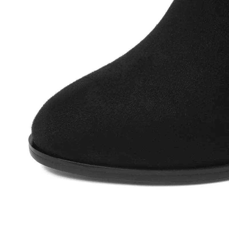 ZALAVOR/модные женские эластичные сапоги на высоком каблуке 9 цветов зимние Клубные