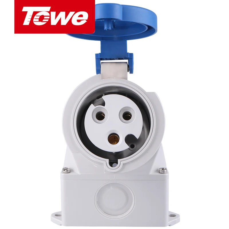 

Towe Industrial Connector IPS-S332S 32A 3 Pins 2P+E Female IP44 Surface Mounted Socket