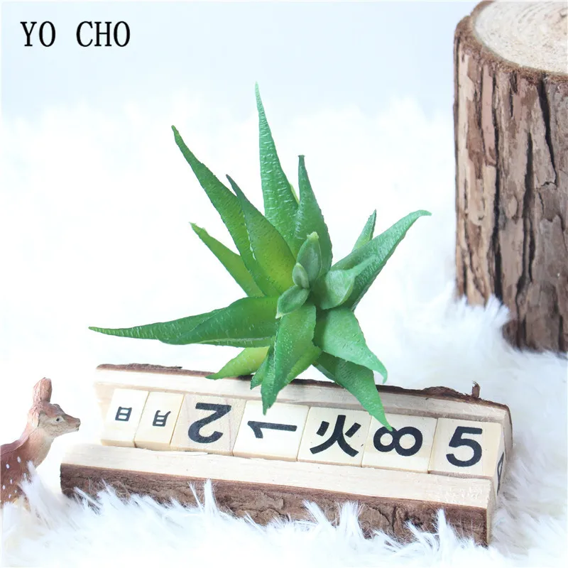 YO CHO 1 шт. высококачественные Искусственные суккуленты с мини-алоэ для домашнего